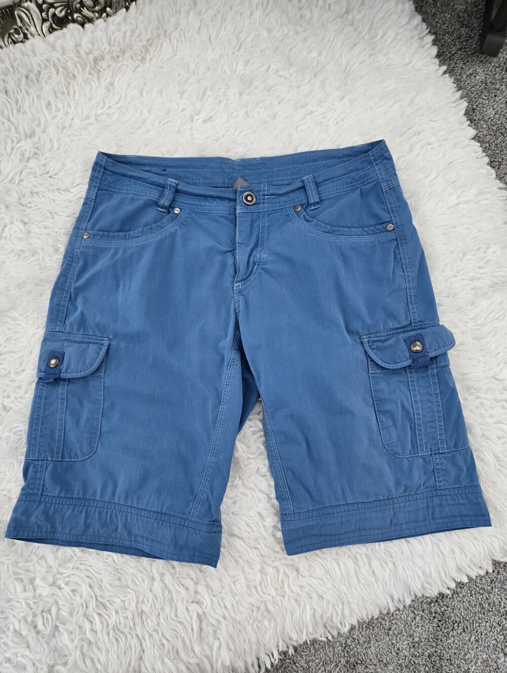 KUHL Splash 11" cotton-based fabric minimal stretch Cargo Hiking Short. Size 8.